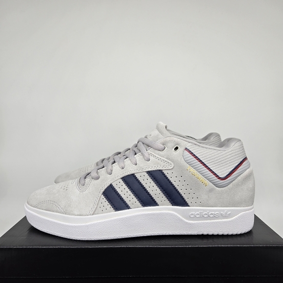 adidas Tyshawn Mid Grey Collegiate Navy Suede Men's Skateboarding Shoe Size 11.5 - Picture 1 of 8